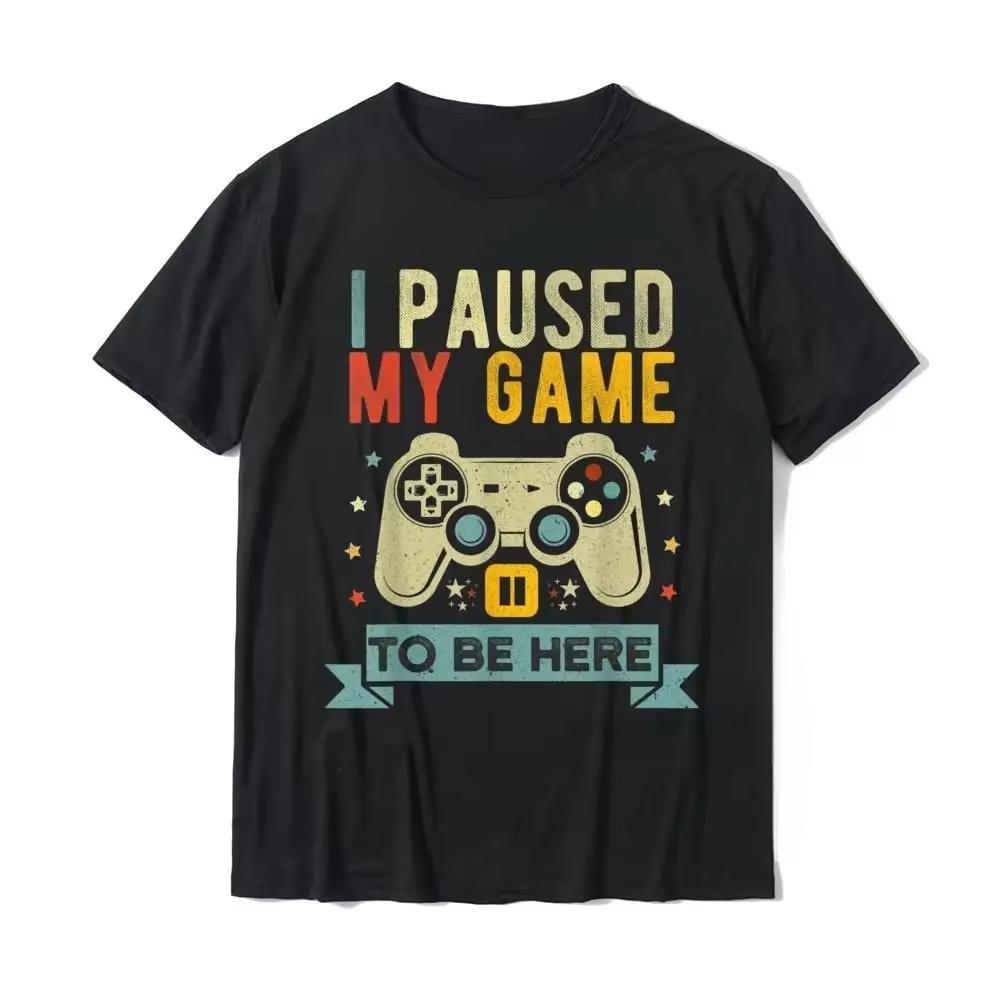 

HOT SALE I Paused My Game To Be Here Funny Video Game Humor Joke T-Shirt Gift Cotton Men s T Shirt Crazy Cute T-shirt - Men s... S разноцветный