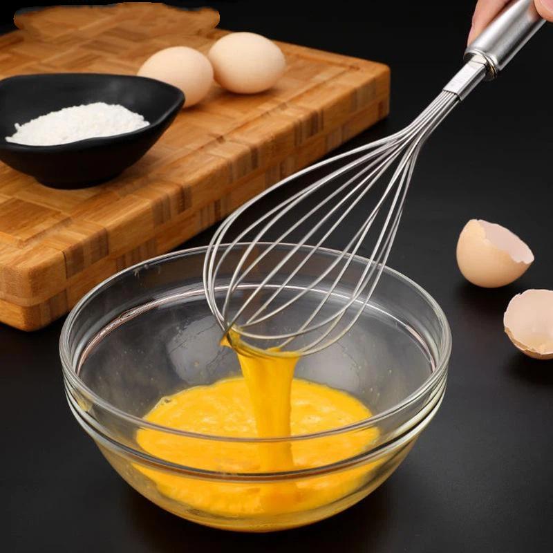 1Pcs Stainless Steel Egg Beater Hand Whisk Egg Mixer Baking Cake Tool Baking Set Home Egg Tools Kitchen Accessories For Egg