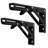 Folding Shelf Brackets Heavy Duty Metal Shelf Hinge Rack Wear-Resistant Supplies For Kitchen Bathroom Shop Garage Balcony