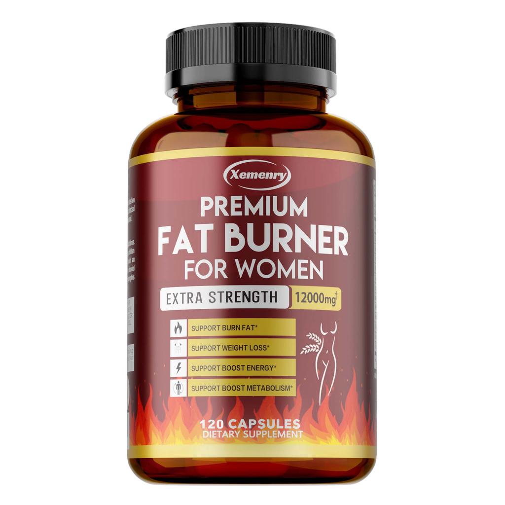 Premium Fat-Burning Capsules for Women - Contains Green Tea Extract - Carbohydrate Blocker - Weight Management Aid 120 Capsules