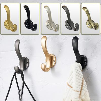 Coat Hook Corrosion-Resistant Wall Hooks Space Saving Upper And Lower Hooks for Bathroom Kitchen Bedroom