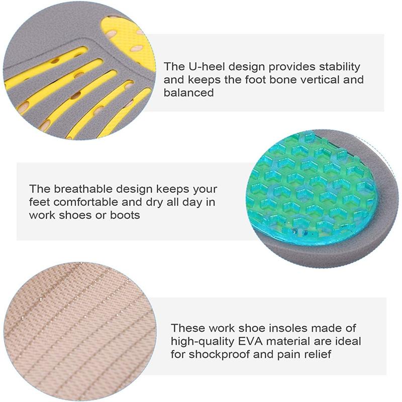 Quality Orthopedic Gel Insoles with Premium Arch Support Mesh Orthotic Foot Pads for Low Arch To Flat Feet Plantar Fasciitis