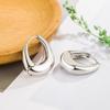 Women's Oval Geometric Hoop Earrings - Simple European & American Style, Trendy Commuting Jewelry.