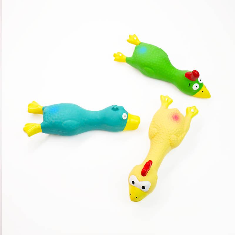 Pet Squeaky Chicken Toy - Funny Sound-Making Chew Toy for Dogs Cats,  Cute Animal Shape Pet Supplies for Puppies Kittens