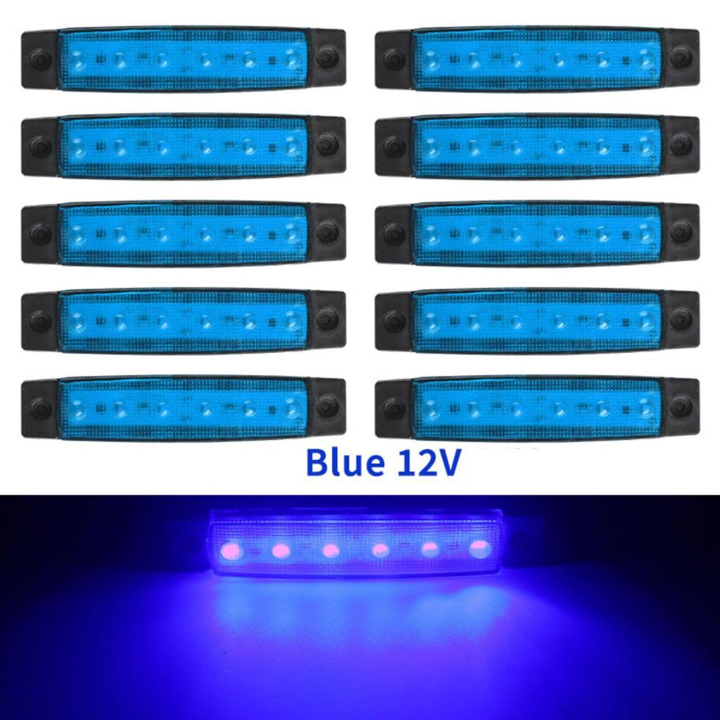 Side Marker 10 Pieces 12V 6 Lines Truck Trailer One