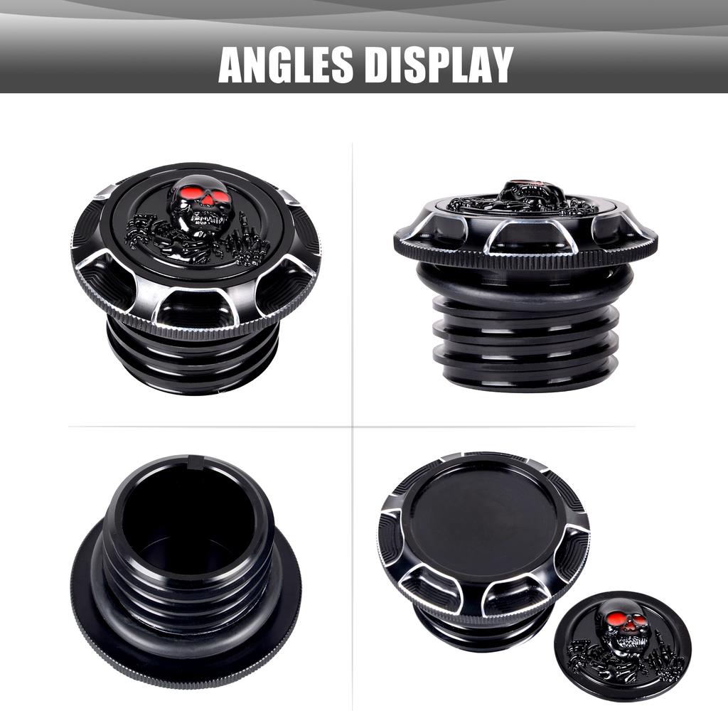 3D Motorcycle Tank Cover CNC Aluminum Fuel Gas Decorative Oil Cap for Harley Sportster XL 1200 883 X48 Dyna Touring Road King
