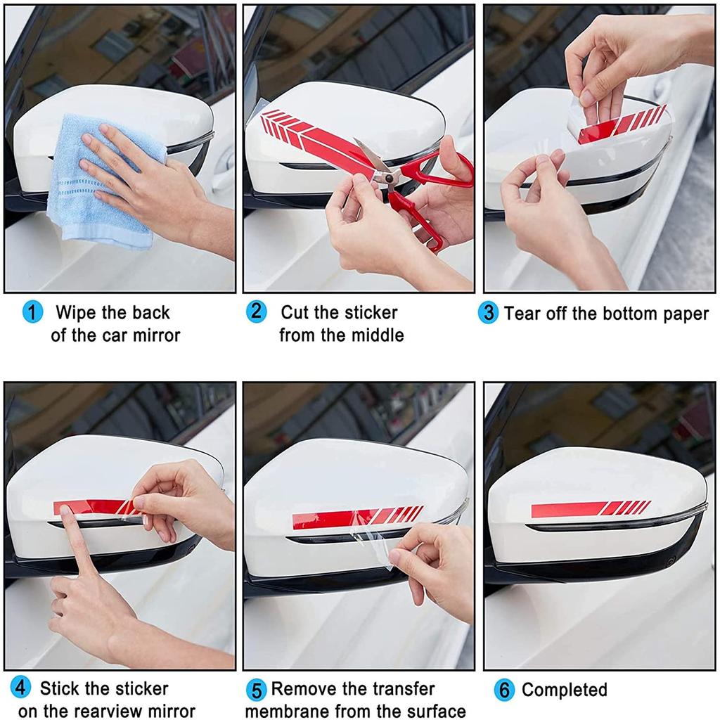 1 Pair Auto Car Sticker Non-fading Fashion Color Stripe Car