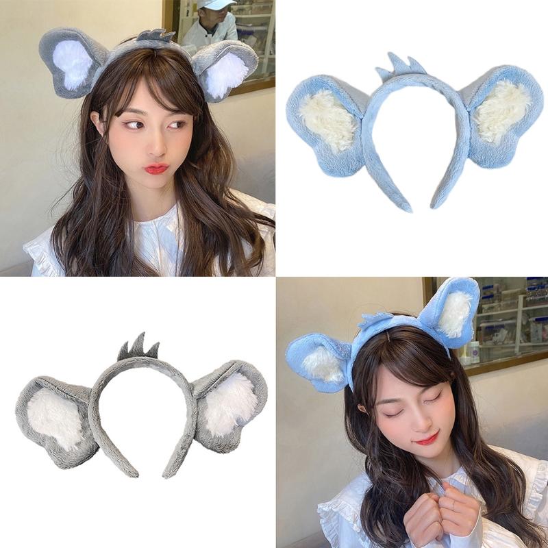 Plush Hair Hoop Fluffy Koala Ears Theme Party Performance Headdress Washing Face Headband Cosplay Hair Accessories