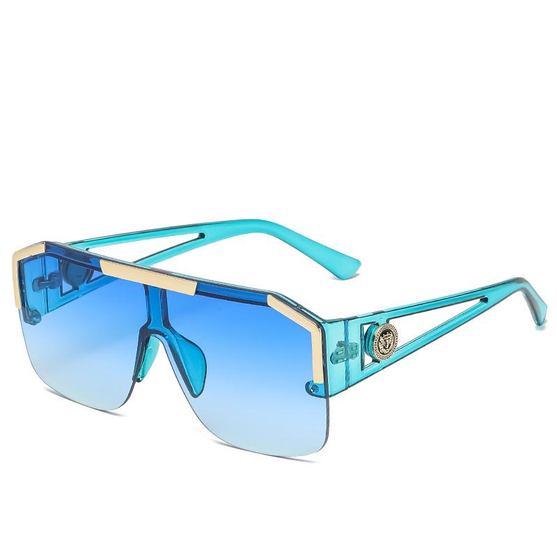 

Модные авиационные солнцезащитные очки для мужчин и женщин, большие очки-пилоты, винтажные спортивные очки с головой льва, неполяризованные очки