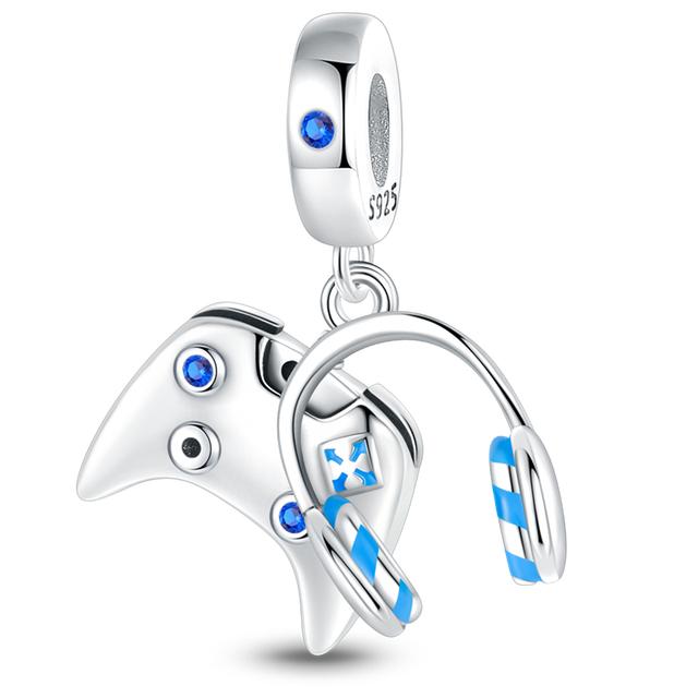 Charms 925 Originales Silver Rainbow Horse Series Charm Music Earphone Charm Fit 925 Original Bracelet Women Jewelry 