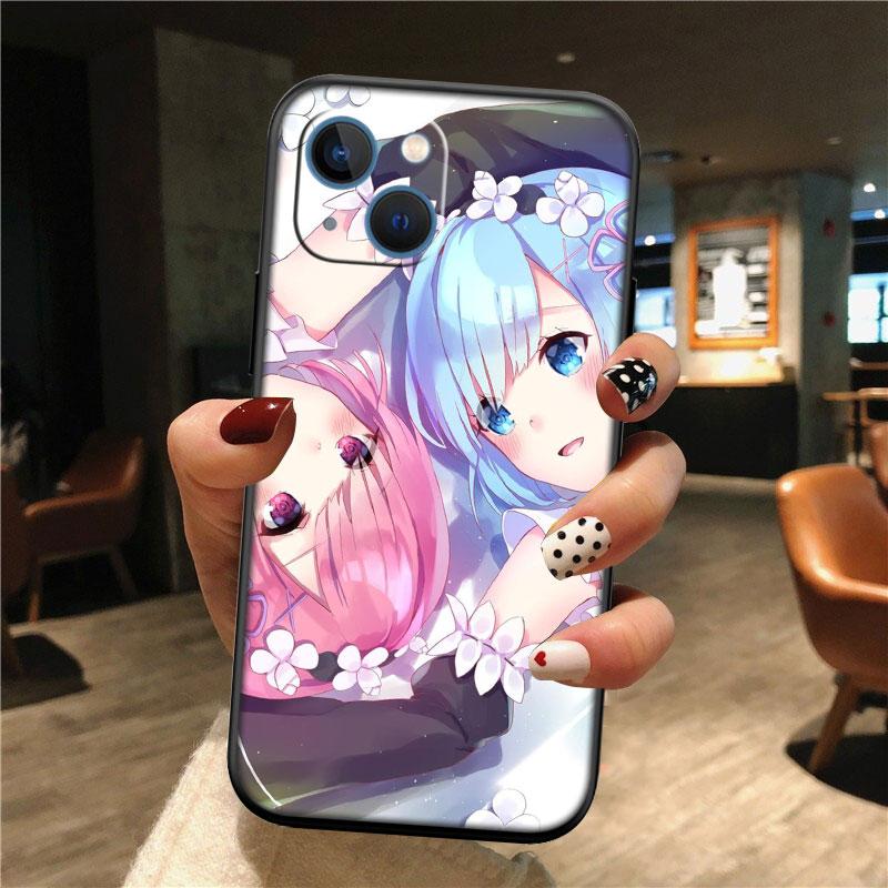 IK26 Emilia Ram Rem Phone Case for Samsung Galaxy M06 M15 M16 M35 M55 M56 A36 A42 A50 A50S A51 A52 A32 A33 A05 A05S A06 A16 A20
