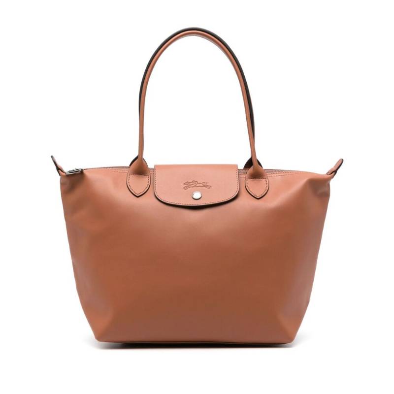 

Longchamp Le Pliage Xtra Solid Color Zipper Snap Closure Long Handle Leather Tote Bag Women Tote Cognac Brandy 2605987504 Basic Set (Bag+Dust Bag)