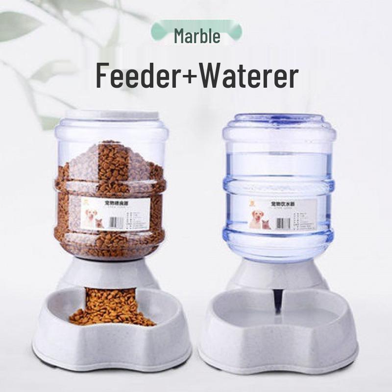 Large Capacity Automatic Pet Feeder and Water Dispenser for Dogs and Cats