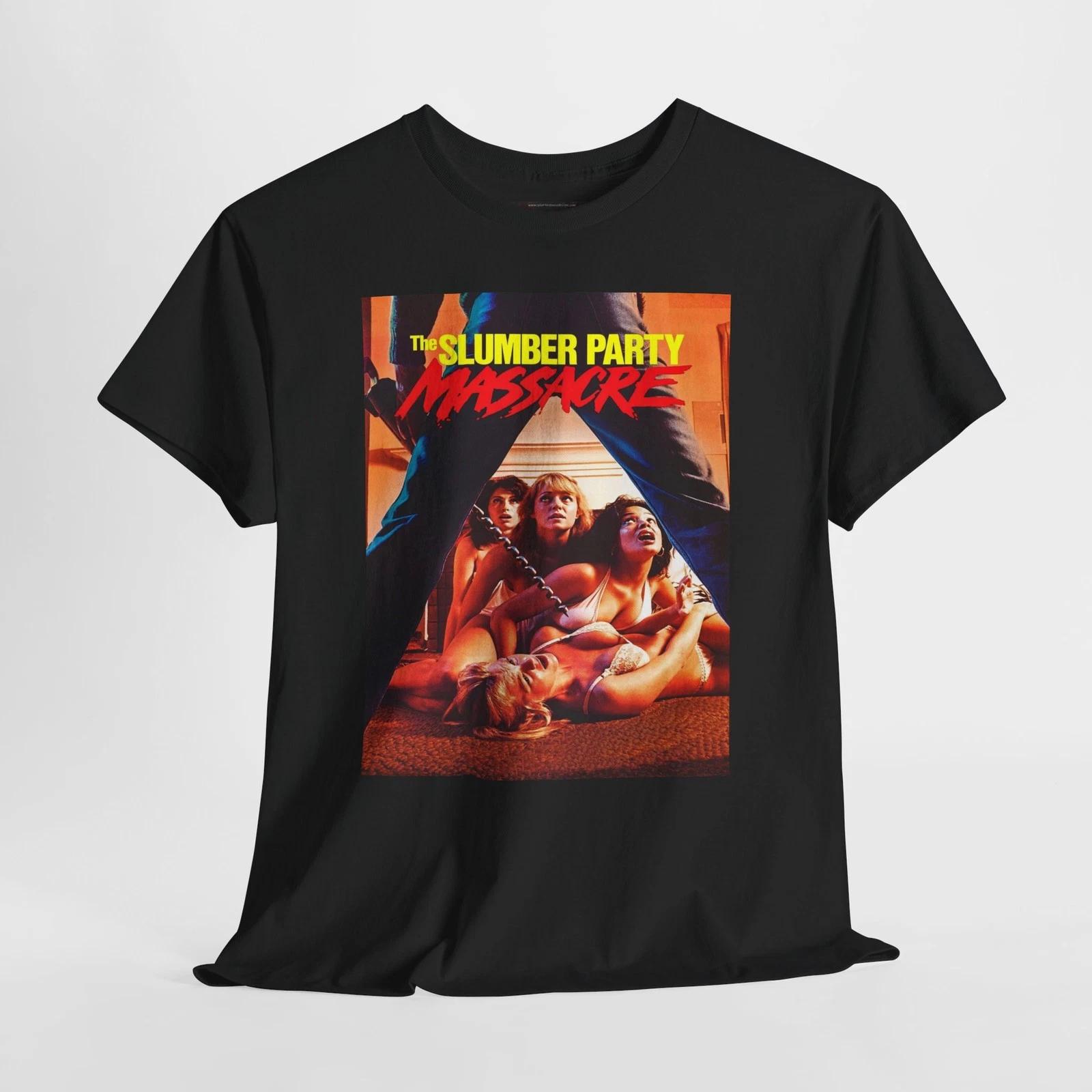 Slumber Party Massacre 1982 Retro Movie Poster Horror Unisex Graphic T-Shirt 2XL
