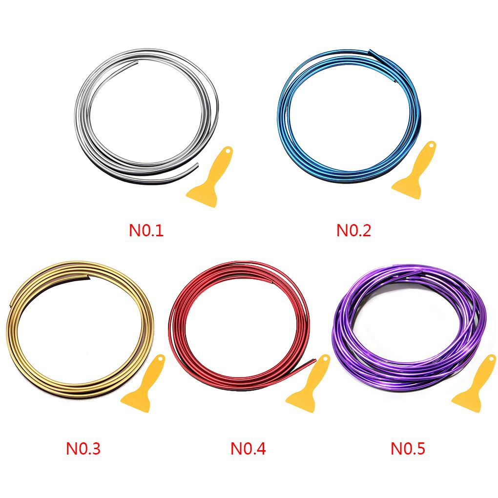 5 Meters Car Door Dashboard Air Outlet Steering Simidi\-Inner Flexible Strips Decoration Line Styling Car\-Shaper Accessories