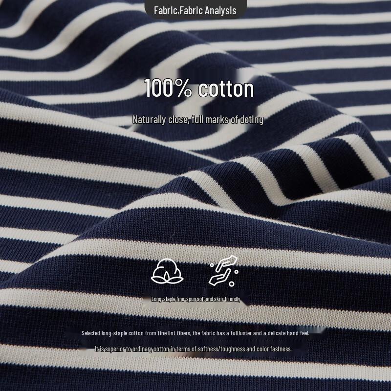Navigare Women's 2025 Striped Cotton Boat Neck Long Sleeve Tee