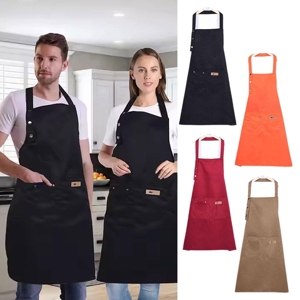 Neue Mode Küchenschürzen für Frauen und Männer Koch Arbeitsschürze für Grill Restaurant Bar Shop Cafés Schönheit Nägel Studios Uniform