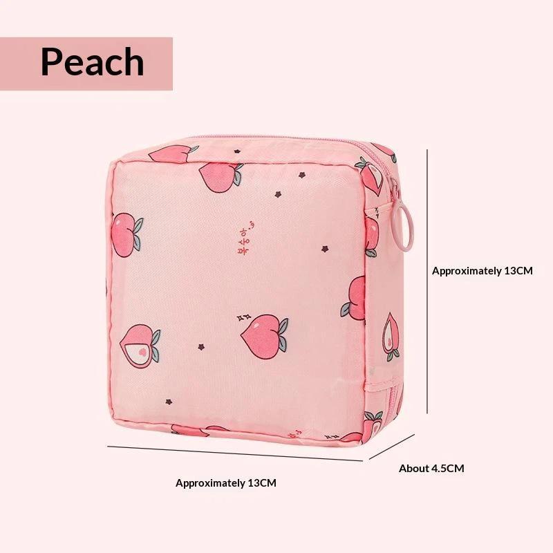 Women Sanitary Napkin Tampon Storage Bag Portable Waterproof Organizer Pouch Cartoon Pattern Sanitary Napkin Bag
