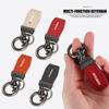 Llavero para Coche Colgante Regalo de Alta Gama Para Ralliart Space Star Lancer Outlander Eclipse Cross Asx Cadena de Llave de Cuero