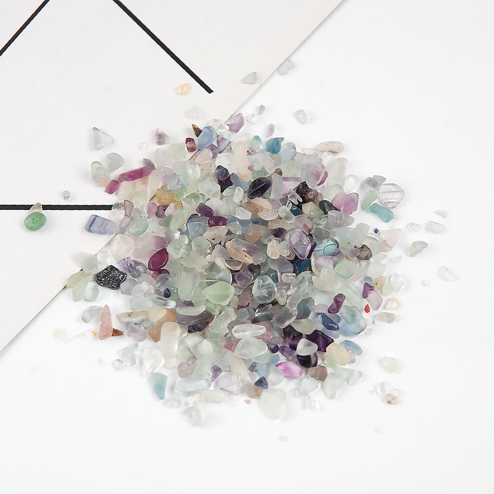 Hisenlee 500G Natural Crystal Aquarium Gravel Rocks Tumbled Crushed Stones Fountain Vase Planters Decorative Christmas New Year