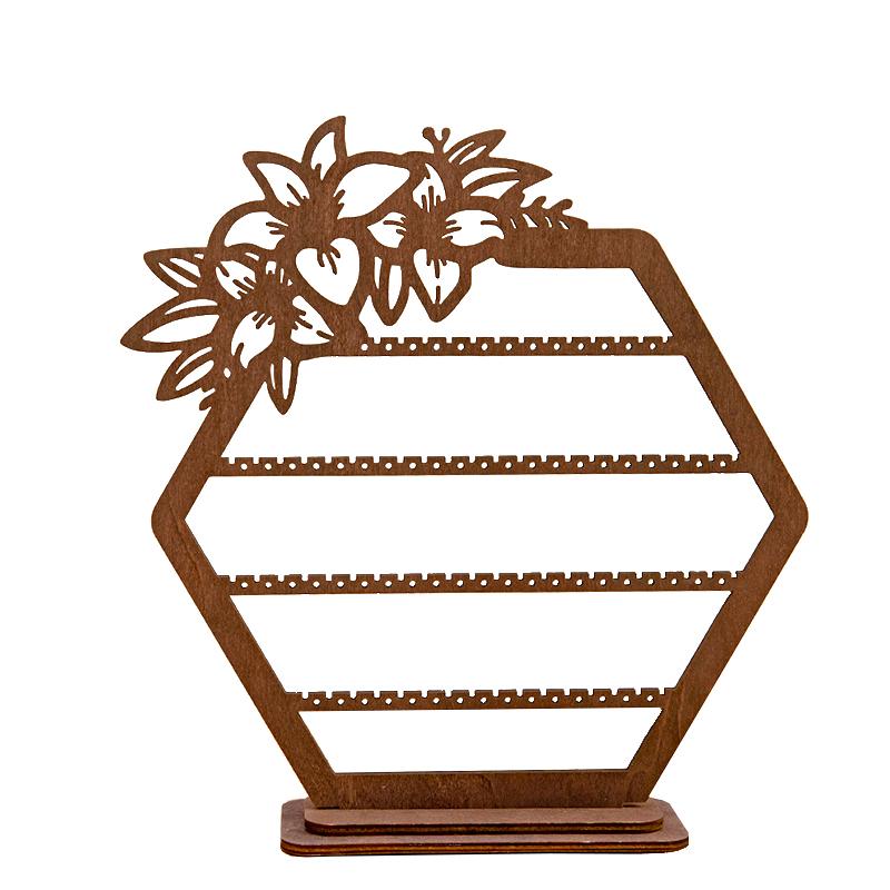 1PC Earring Stand Holder Easy to Assemble Hollowed Out Flower Suitable for Earrings Jewelry Storage Stand Ear Clips