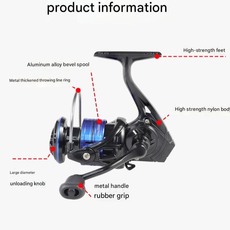 Mavllos BMAC Metal Gear 5.2:1 Gear Ratio 10kg Drag Power – Aluminum Spool CNC Handle High Speed Spinning Reel for Saltwater Freshwater