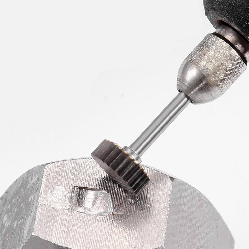 Cemented Carbide T Shaped Rotary Burr Cutter Round Shank Electric Grinding Head For Metal Wood Stone Engraving