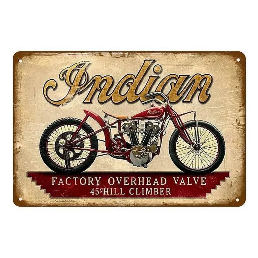 Plaque Metal Tin Signs Old Motorcycles Wall Decoration Vintage Art Posters Iron Painting for Man Cave Home Cafe Garden Club Bar
