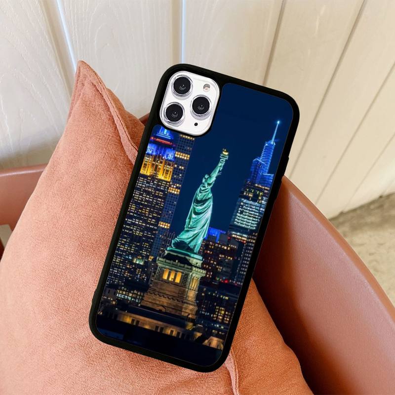 

Чехол для телефона New York City Times Square, силиконовый чехол из ПК + ТПУ для iPhone 11 12 13 Pro Max 8 7 6 Plus X SE XR Hard Fundas iphone 14promax