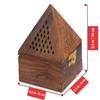 Wooden Dhoop, Incense Holder/Stand Pyramid Box with Wooden Drawer(6.5Inch)