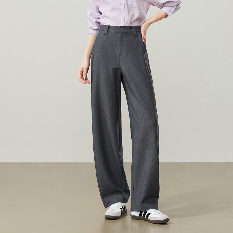 ESE-Y Women s High-Waist Acetate Blend Straight-Leg Trousers 26