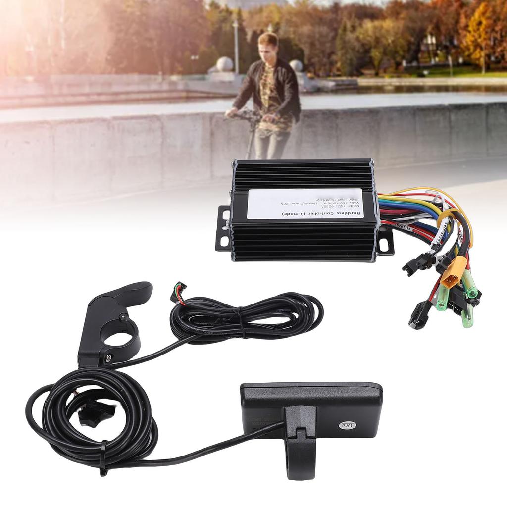 Kit de Contrôleur de Vélo Électrique 350W à 500W Détection Automatique Contrôleur Sans Balais avec Affichage S866 Accélérateur au Pouce 20A pour Modification