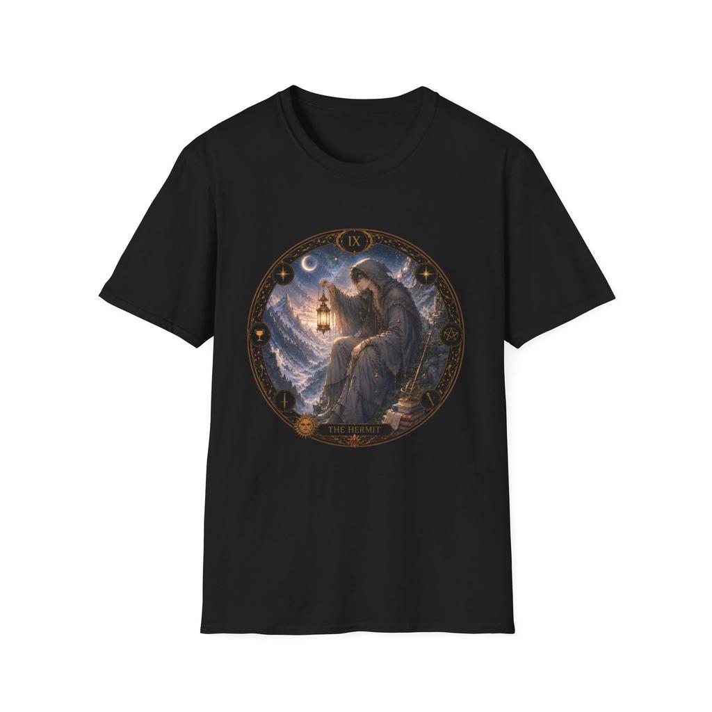 The Hermit Tarot Children's Children's Children's T  Children's T-shirt Lantern Moon Graphic Tee