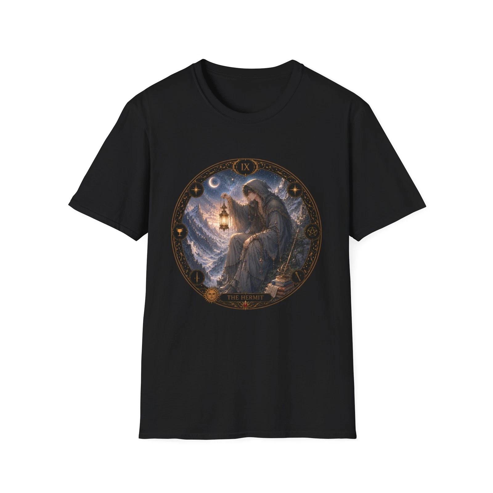 The Hermit Tarot Children s Children s Children s T Children s T-shirt Lantern Moon Graphic Tee 140