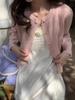 Spring & Autumn Retro Elegant Knit Cardigan - Women's Slim Casual Sweater Top