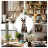 Garden Statue Resin Deer Figurine Solar Statue Lights Waterproof Resin Sculpture Lights Creative Animal Figurine Lamps Yard