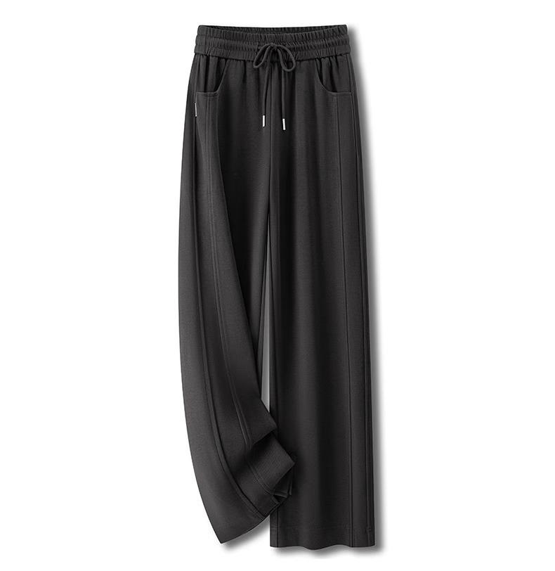 Women's Autumn/Winter 2024 Thick Elastic Waist Wide-Leg Pants