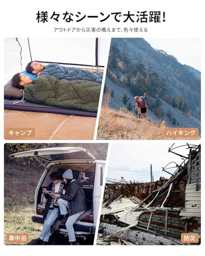 KingCamp Camping Fleece Multi-Blanket, Convertible to Sleeping Bag, 200 x 145cm, Large Size, Connectable, Warm, Lightweight, Compact, for Car Camping,