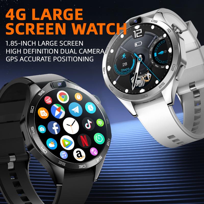 4G SIM Card Smartwatch Round Screen Card Phone Watch 1.85-inch Smart Watch Smart Watch Front And Rear Camera Heart Rate