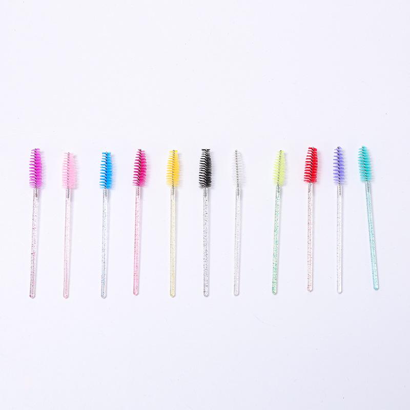 Crystal Rod Eyelash & Eyebrow Spiral Brush - Disposable Beauty Tool for False Lashes & Grooming