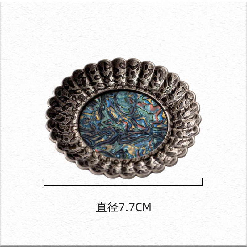 Alloy Rattan Coasters Retro Hot Pad For Coffee Cups Saucer Heat Insulation Placemats Teacup Base For Tea Supplies Decoration