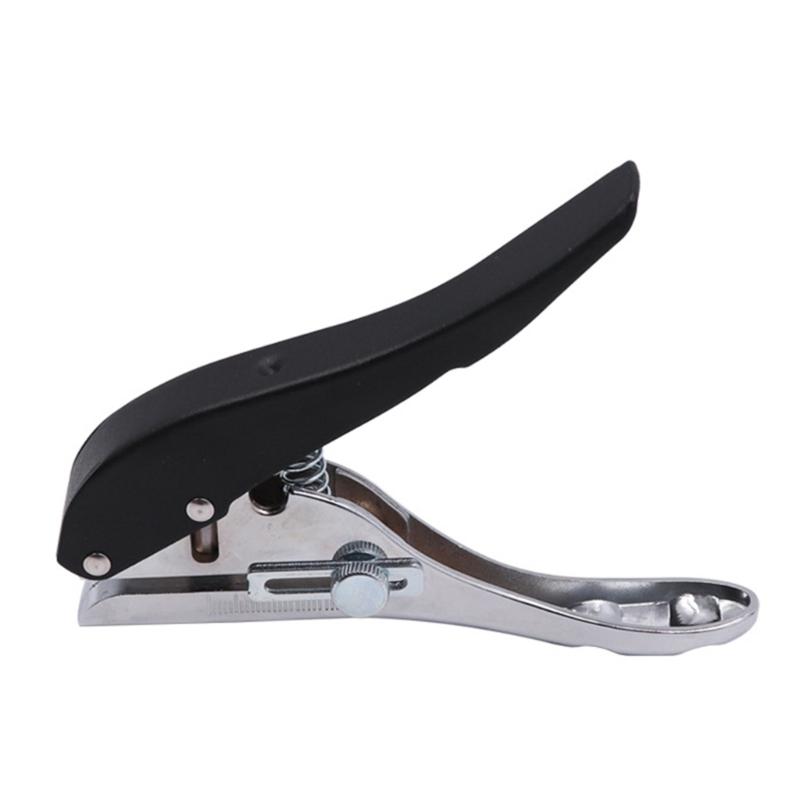 

10mm Hole Card Punching Tool Edges Banding Punching Pliers Handheld Round Single Hole Punch for Cards PVC Cards Badge 1 чорний