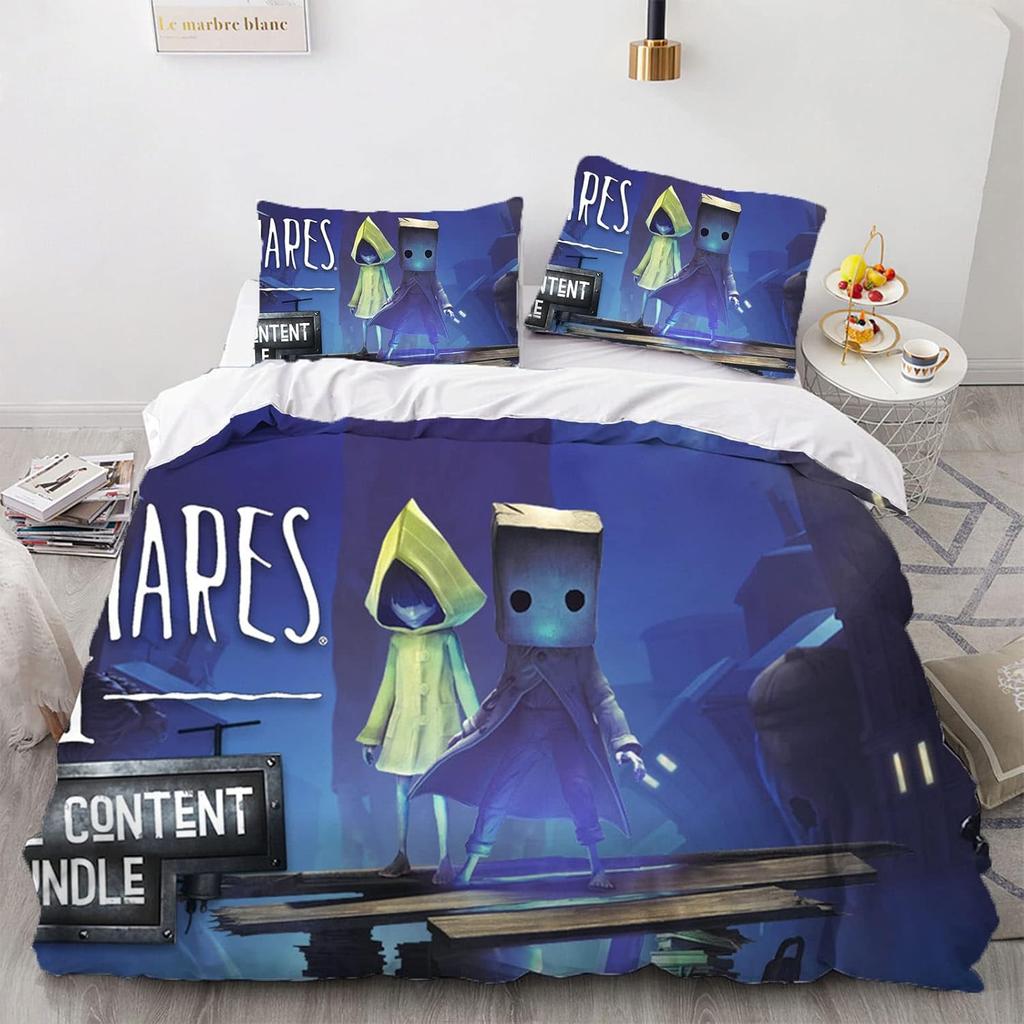 Game Nightmare Duvet Cover Pillowcase Little Nightmares Bedding Set Boy Girl Bedroom Decoration Children Gift Single Double Size