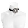 Exaggerated Romantic Big Flower Rhinestones Clavicle Chain Bracelet for Women Elegant Adjustable Choker Y2K Accessories