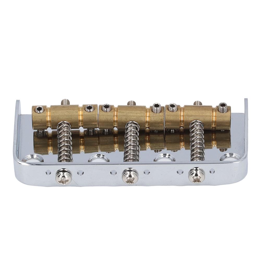 Short Electric Guitar Bridge 3 Saddle Professional Guitar Bridge Replacement for Tele Silver