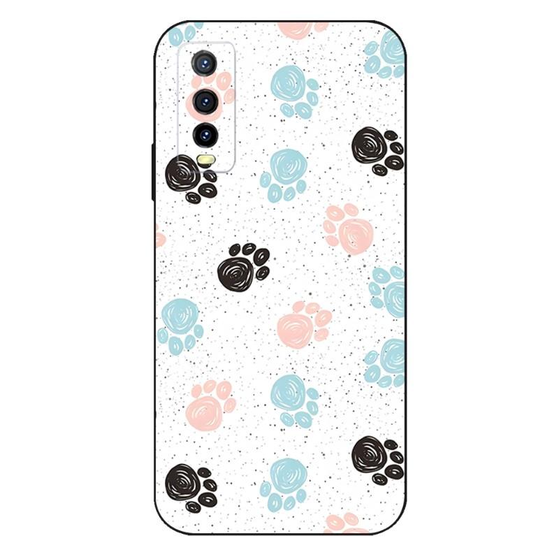 Animal Foot Pattern Phone Case For VIVO Y31 IQOO U5 U5x 9 V21e V23 Y31s Y73 X60 X70 X80 Y33s Y21 Y76 Y15s T1 Pro Plus Cover