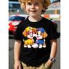 Boys Crewneck T-Shirt, Cute Baseball Team Dogs Friends Print Soft Breathable Short Sleeve Top