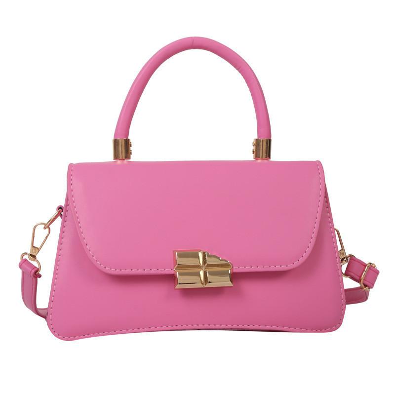 Fashionable Street Style Women s Small Square Bag With Stitching Details розовый