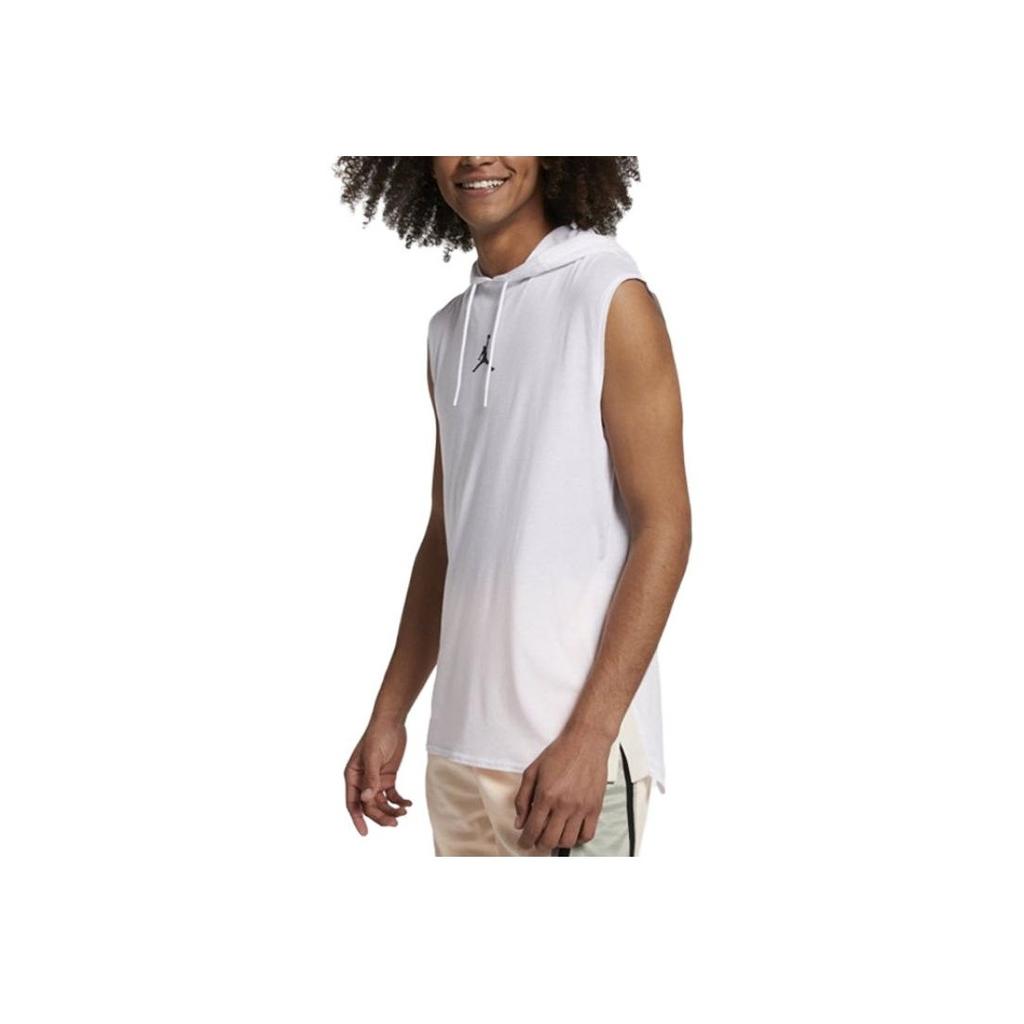 Jordan Maieu de baschet cu glugă pentru bărbați Air Dri-Fit cu imprimeu grafic, alb CW0373-100