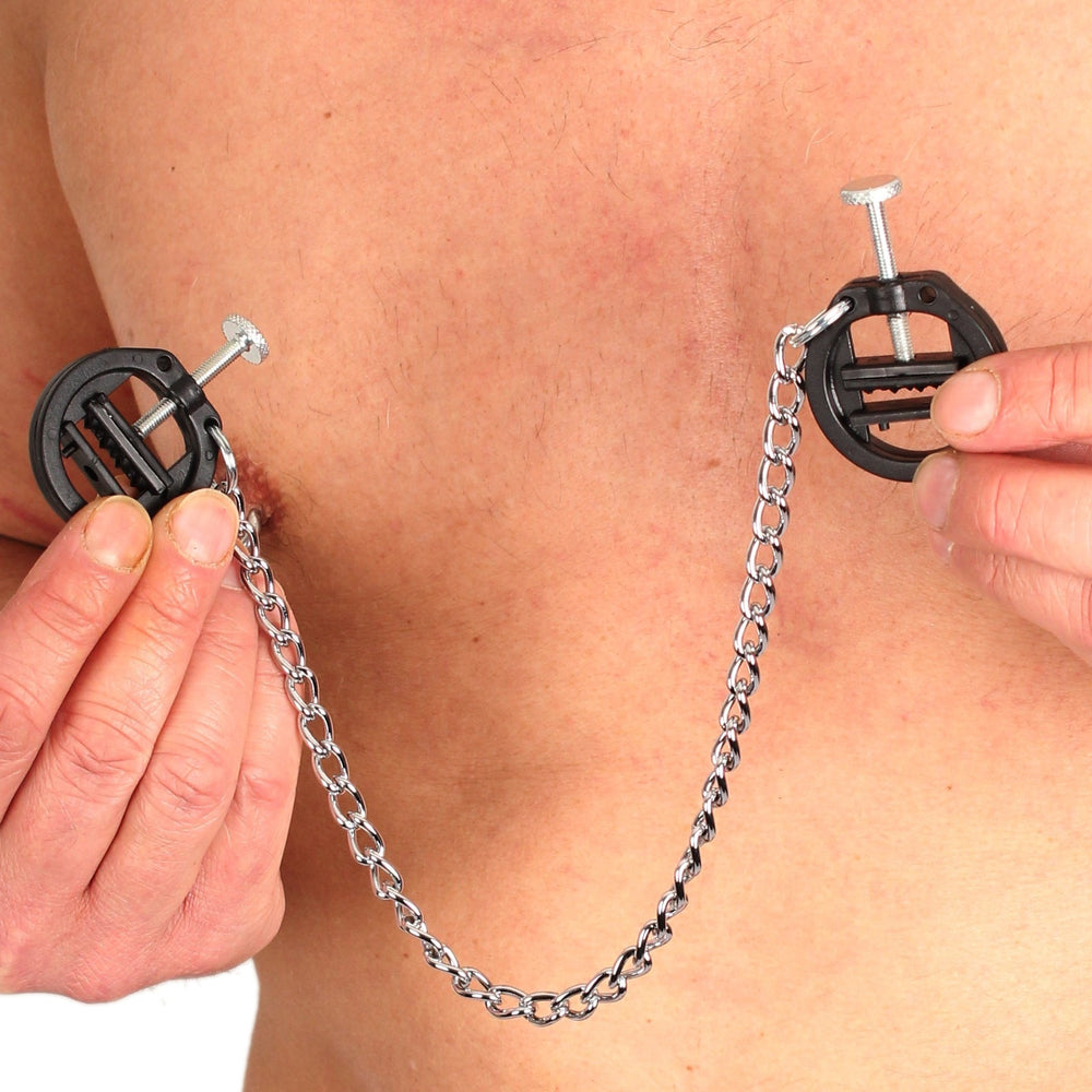 Pinces a seins PVC avec chaine - The Red - Pinces à Seins